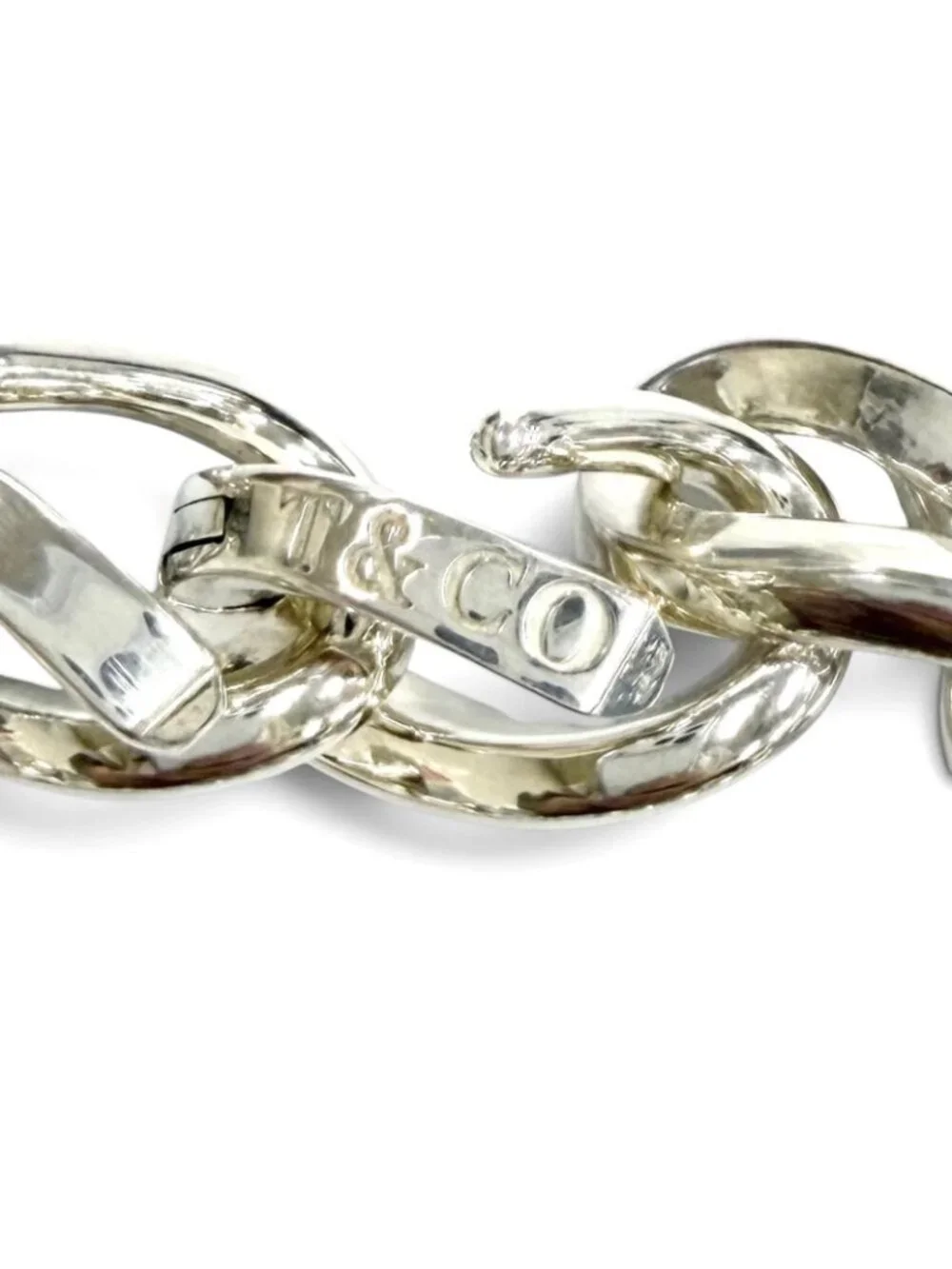 Tiffany & Co Forge Large Link Bracelet 16 Links Silver 18